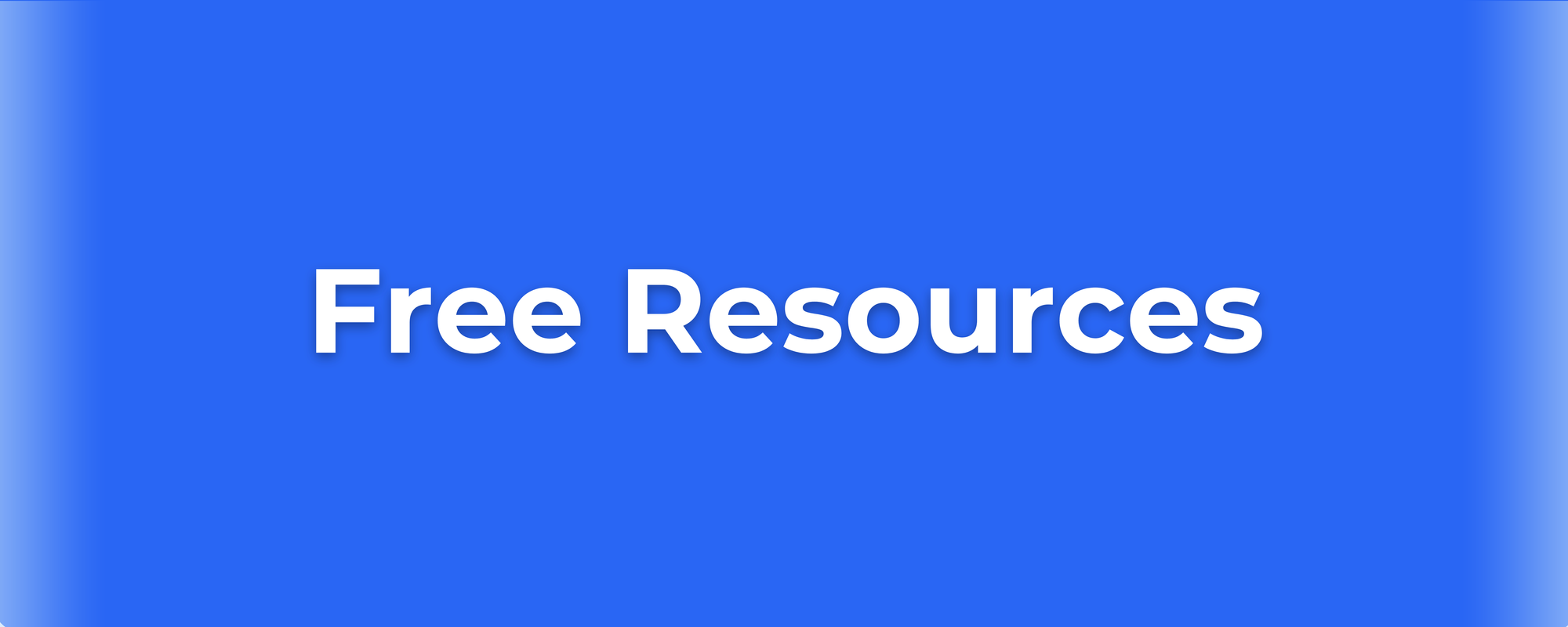 Blue banner with white text: "Free Resources" offering free tools for faceless content creators.